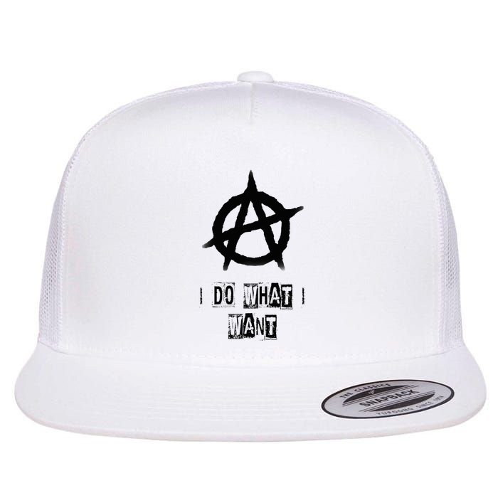 Anarchy Sign Chaos Punks Punk Rock Anarchy Flat Bill Trucker Hat