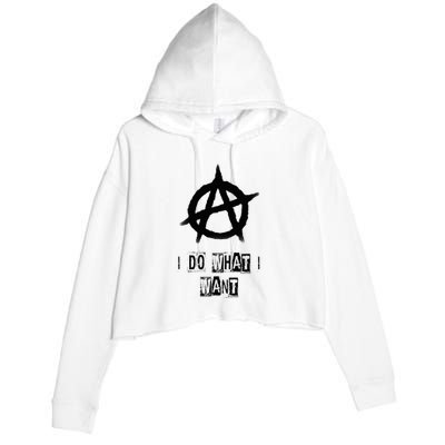 Anarchy Sign Chaos Punks Punk Rock Anarchy Crop Fleece Hoodie
