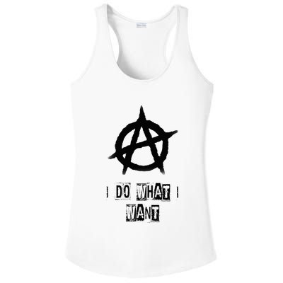 Anarchy Sign Chaos Punks Punk Rock Anarchy Ladies PosiCharge Competitor Racerback Tank