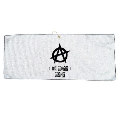 Anarchy Sign Chaos Punks Punk Rock Anarchy Large Microfiber Waffle Golf Towel