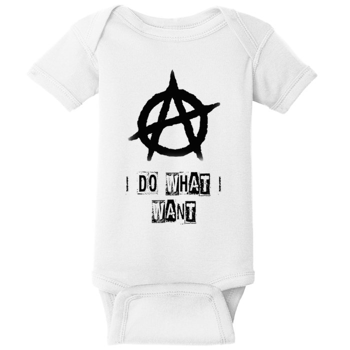 Anarchy Sign Chaos Punks Punk Rock Anarchy Baby Bodysuit