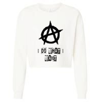 Anarchy Sign Chaos Punks Punk Rock Anarchy Cropped Pullover Crew