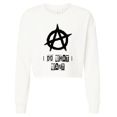 Anarchy Sign Chaos Punks Punk Rock Anarchy Cropped Pullover Crew