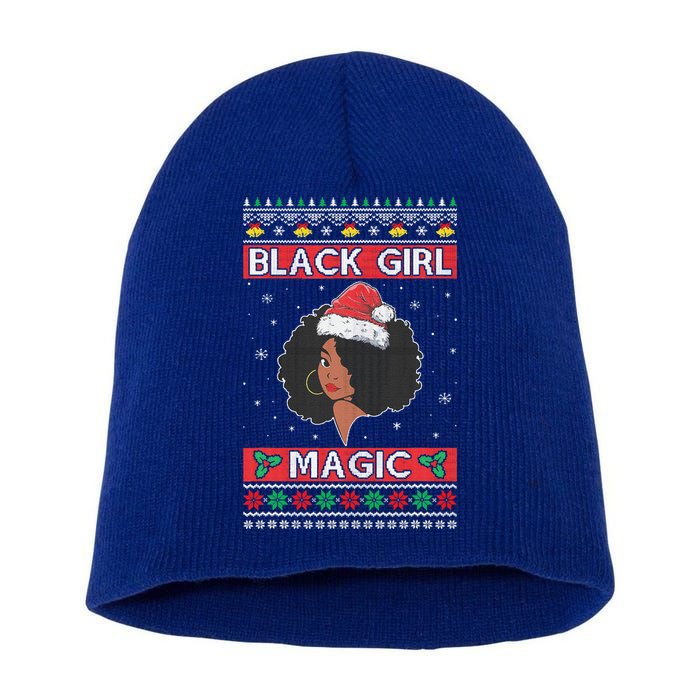 Afro Santa Claus Black Magic Ugly Christmas Melanin Short Acrylic Beanie