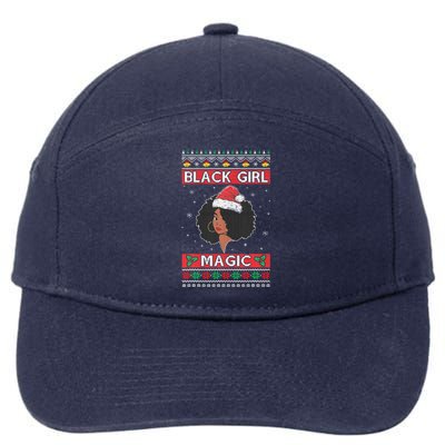 Afro Santa Claus Black Magic Ugly Christmas Melanin 7-Panel Snapback Hat