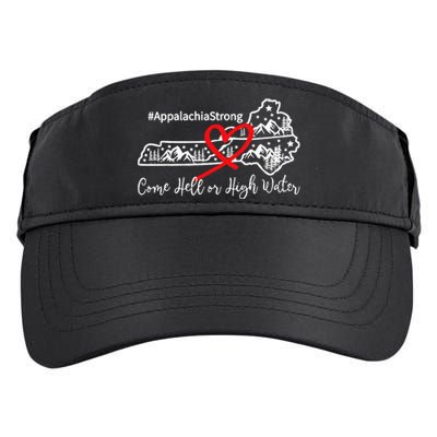 Appalachia Strong Come Hell Or High Water Mountain Adult Drive Performance Visor