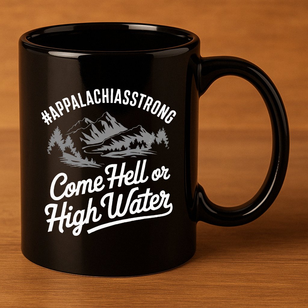 Appalachia Strong Come Hell Or High Water Mountain Nc Vn Tn 11oz C Handle Ceramic Mug