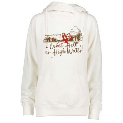 Appalachia Strong Come Hell Or High Water Hurricane Womens Funnel Neck Pullover Hood