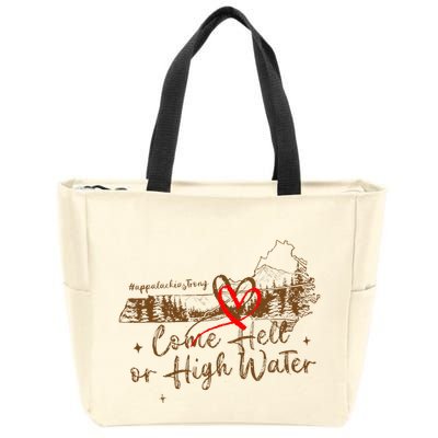 Appalachia Strong Come Hell Or High Water Hurricane Zip Tote Bag