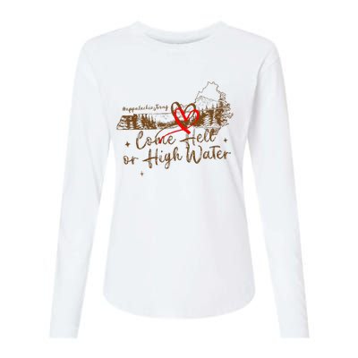 Appalachia Strong Come Hell Or High Water Hurricane Womens Cotton Relaxed Long Sleeve T-Shirt