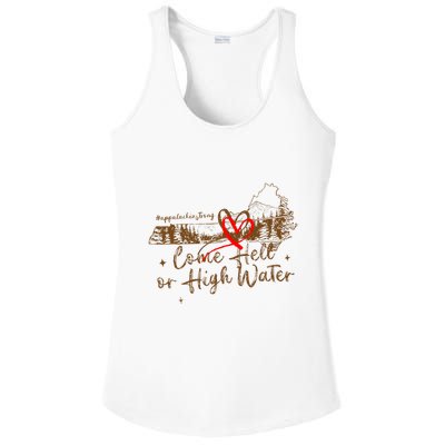 Appalachia Strong Come Hell Or High Water Hurricane Ladies PosiCharge Competitor Racerback Tank