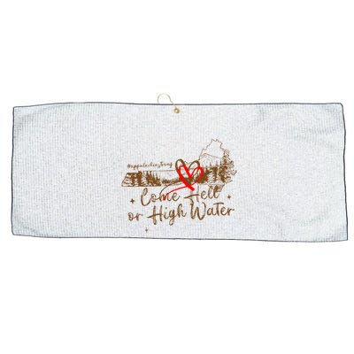 Appalachia Strong Come Hell Or High Water Hurricane Large Microfiber Waffle Golf Towel