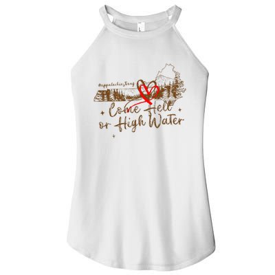 Appalachia Strong Come Hell Or High Water Hurricane Women's Perfect Tri Rocker Tank