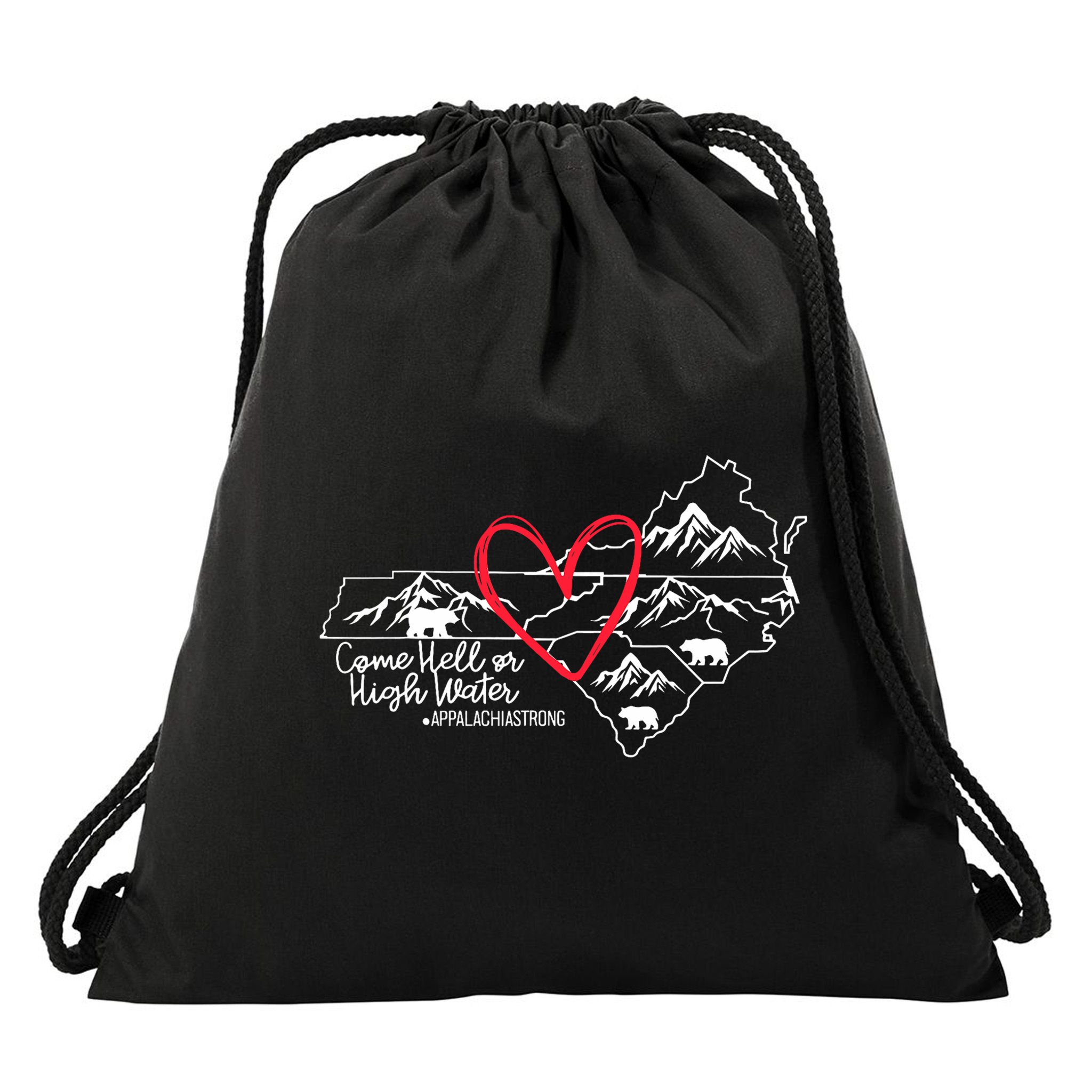 Appalachia Strong Come Hell Or High Water United Mountain Drawstring Bag