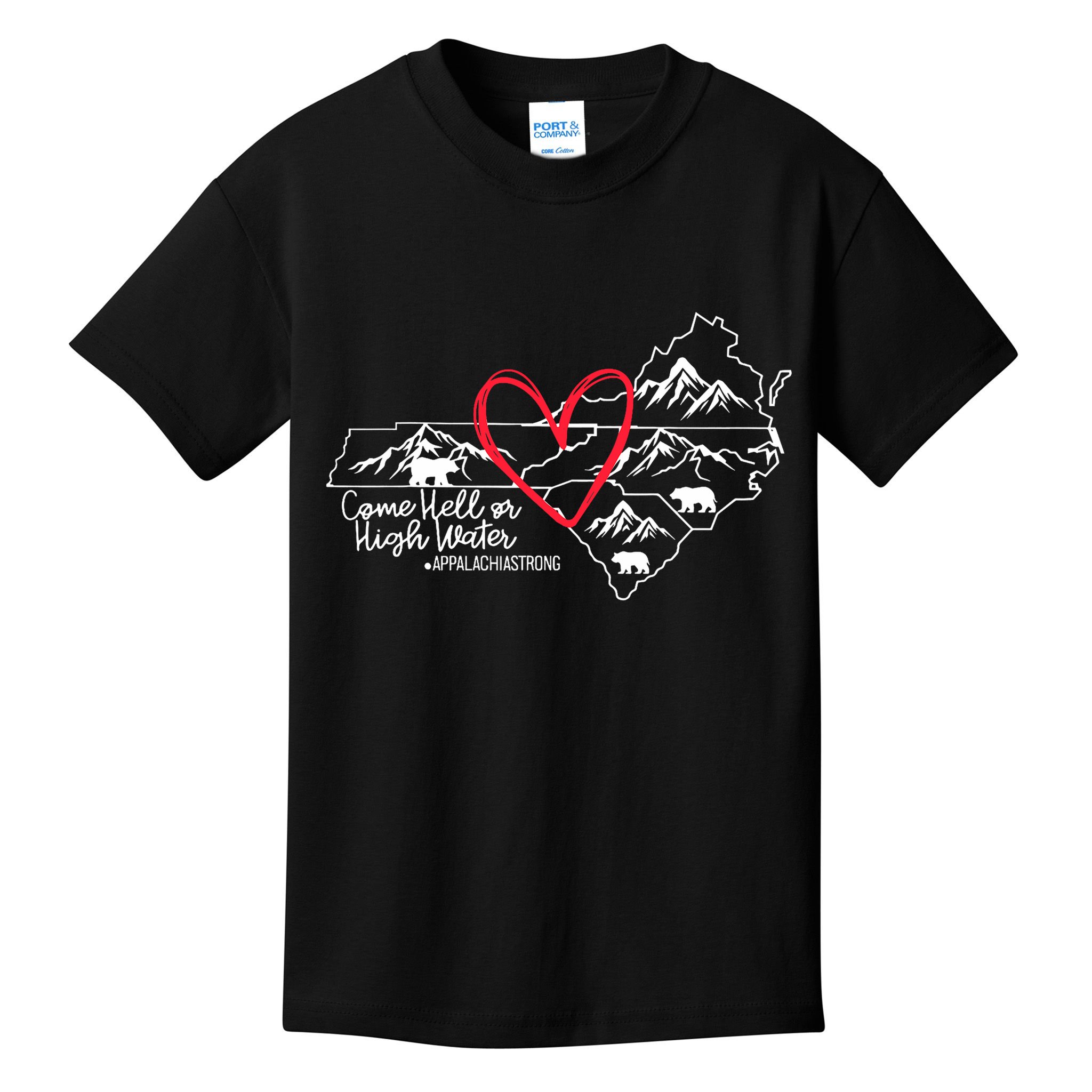 Appalachia Strong Come Hell Or High Water United Mountain Kids T-Shirt