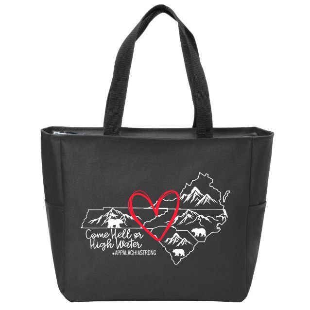 Appalachia Strong Come Hell Or High Water United Mountain Zip Tote Bag