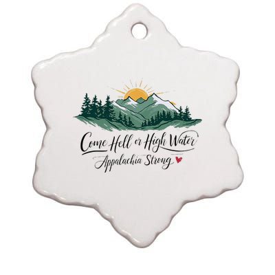 Appalachia Strong Come Hell Or High Water Ceramic Star Ornament