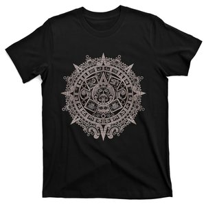 Aztec Sun Calendar Aztec Sun Stone Mayan Sun Symbol T-Shirt