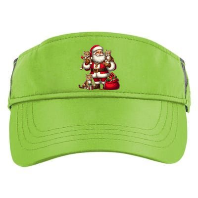 American Santa Claus Holding Leopard Present Xmas Meaningful Gift Adult Drive Performance Visor