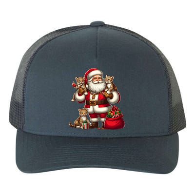 American Santa Claus Holding Leopard Present Xmas Meaningful Gift Yupoong Adult 5-Panel Trucker Hat