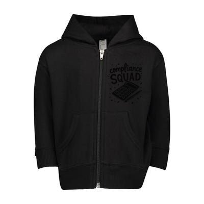 Auditor Squad Compliance Finance Review Auditor Toddler Zip Fleece Hoodie