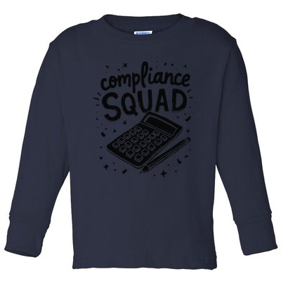 Auditor Squad Compliance Finance Review Auditor Toddler Long Sleeve Shirt