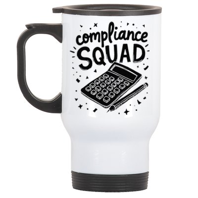 Auditor Squad Compliance Finance Review Auditor Stainless Steel Travel Mug