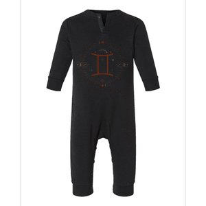 Astrological Stars Celestial Zodiac Sign Aesthetic Gemini Infant Fleece One Piece