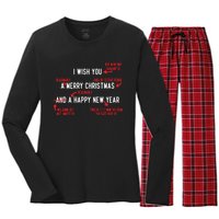 Attorney Santa Claus Merry Xmas Law Student Christmas Lawyer Women's Long Sleeve Flannel Pajama Set 