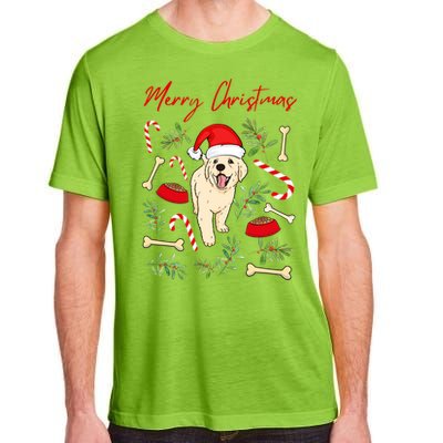 Adorable Sweet Christmas Puppy Labrador With Santa Hat Dog Gift Adult ChromaSoft Performance T-Shirt