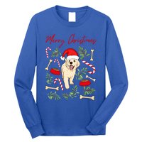 Adorable Sweet Christmas Puppy Labrador With Santa Hat Dog Gift Long Sleeve Shirt