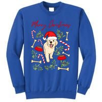 Adorable Sweet Christmas Puppy Labrador With Santa Hat Dog Gift Sweatshirt