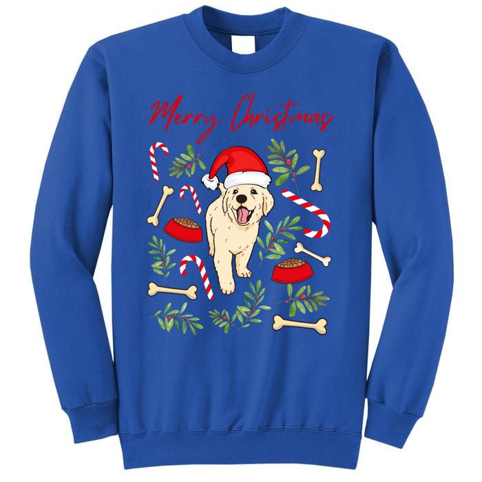 Adorable Sweet Christmas Puppy Labrador With Santa Hat Dog Gift Sweatshirt