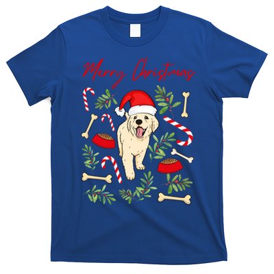 Adorable Sweet Christmas Puppy Labrador With Santa Hat Dog Gift T-Shirt