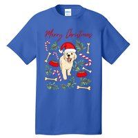 Adorable Sweet Christmas Puppy Labrador With Santa Hat Dog Gift Tall T-Shirt