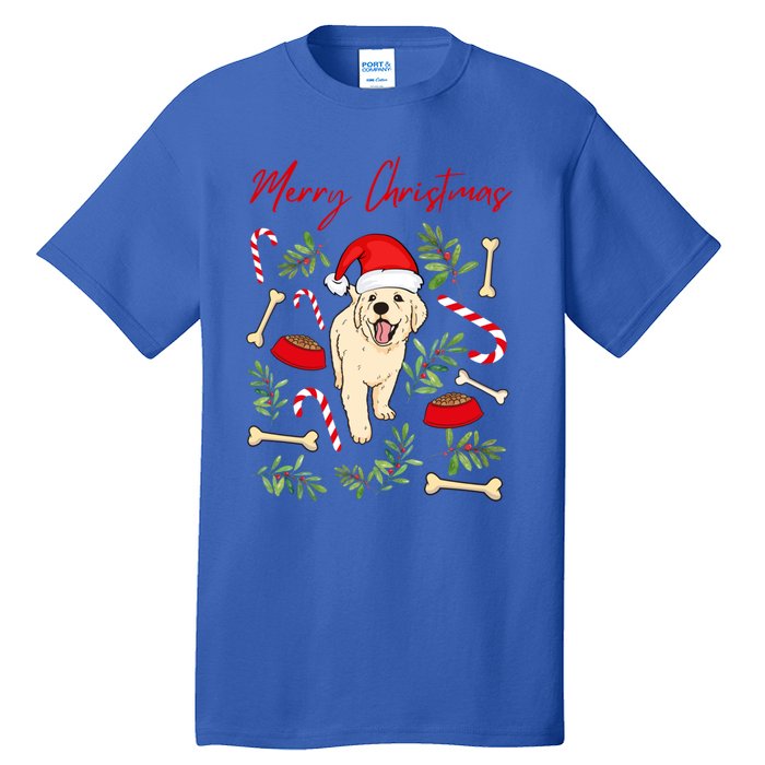 Adorable Sweet Christmas Puppy Labrador With Santa Hat Dog Gift Tall T-Shirt