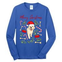 Adorable Sweet Christmas Puppy Labrador With Santa Hat Dog Gift Tall Long Sleeve T-Shirt