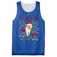 Adorable Sweet Christmas Puppy Labrador With Santa Hat Dog Gift Mesh Reversible Basketball Jersey Tank