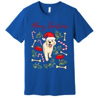 Adorable Sweet Christmas Puppy Labrador With Santa Hat Dog Gift Premium T-Shirt