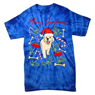 Adorable Sweet Christmas Puppy Labrador With Santa Hat Dog Gift Tie-Dye T-Shirt