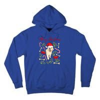 Adorable Sweet Christmas Puppy Labrador With Santa Hat Dog Gift Tall Hoodie