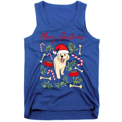 Adorable Sweet Christmas Puppy Labrador With Santa Hat Dog Gift Tank Top