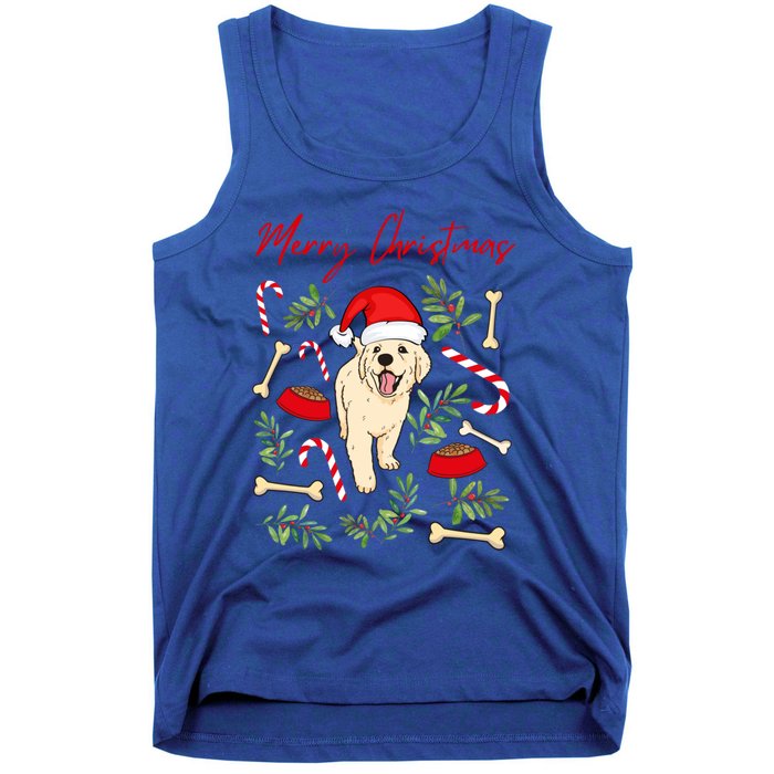 Adorable Sweet Christmas Puppy Labrador With Santa Hat Dog Gift Tank Top