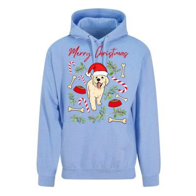 Adorable Sweet Christmas Puppy Labrador With Santa Hat Dog Gift Unisex Surf Hoodie