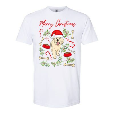 Adorable Sweet Christmas Puppy Labrador With Santa Hat Dog Gift Softstyle CVC T-Shirt