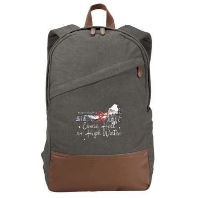 Appalachia Strong Come Hell Or High Water Mountain Cotton Canvas Backpack