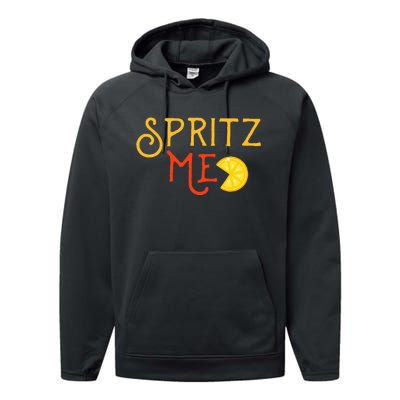 Aperol Spritz Cocktail Party Alcohol Drink Summer Beverage Performance Fleece Hoodie