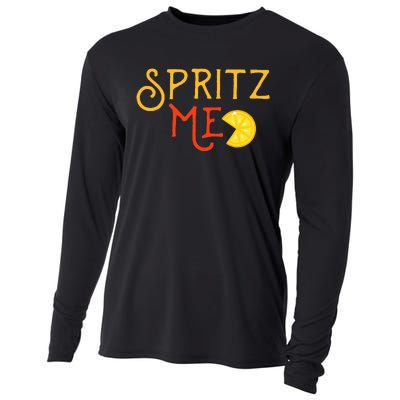 Aperol Spritz Cocktail Party Alcohol Drink Summer Beverage Cooling Performance Long Sleeve Crew