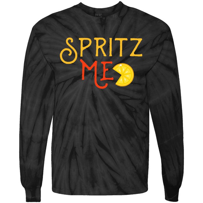 Aperol Spritz Cocktail Party Alcohol Drink Summer Beverage Tie-Dye Long Sleeve Shirt