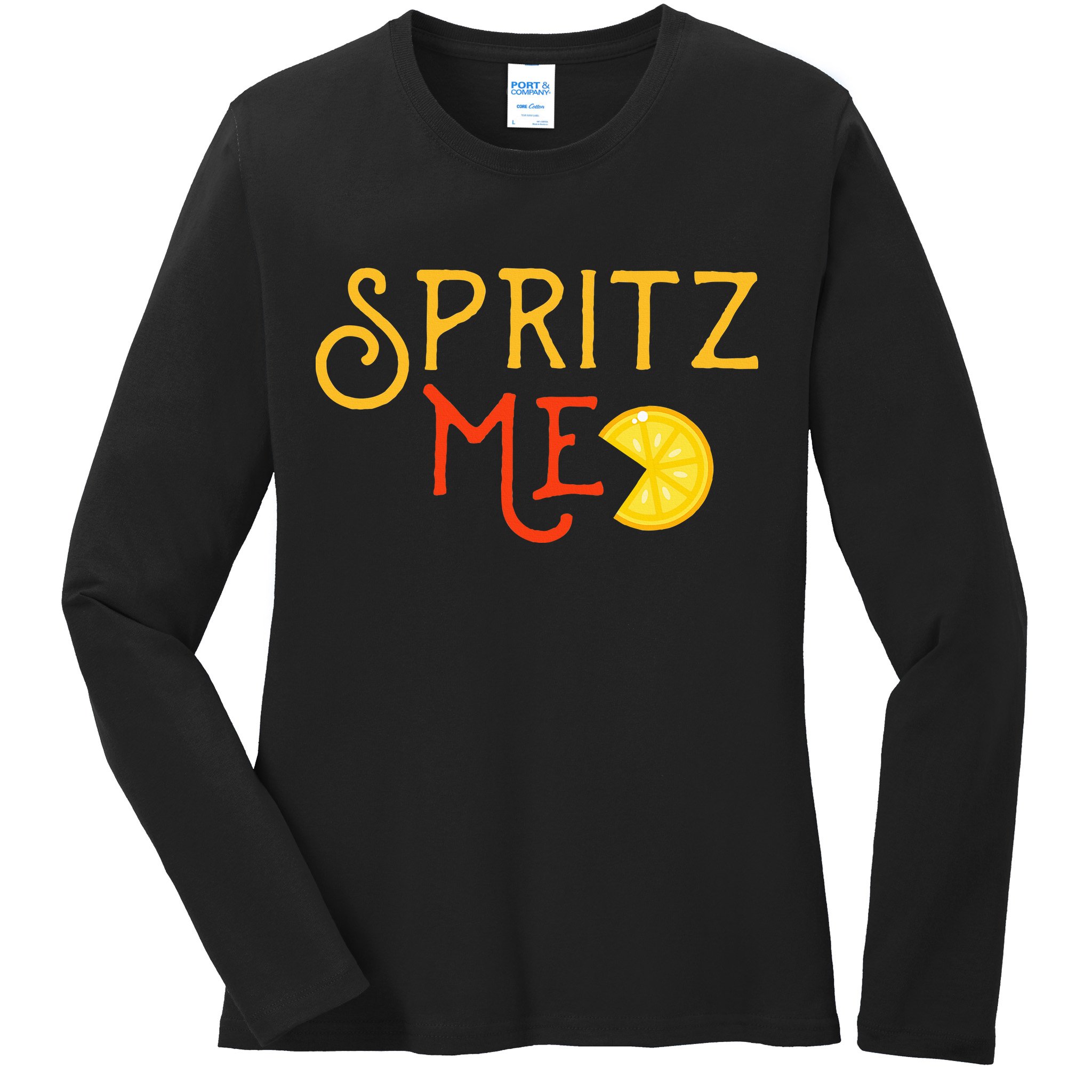 Aperol Spritz Cocktail Party Alcohol Drink Summer Beverage Ladies Long Sleeve Shirt